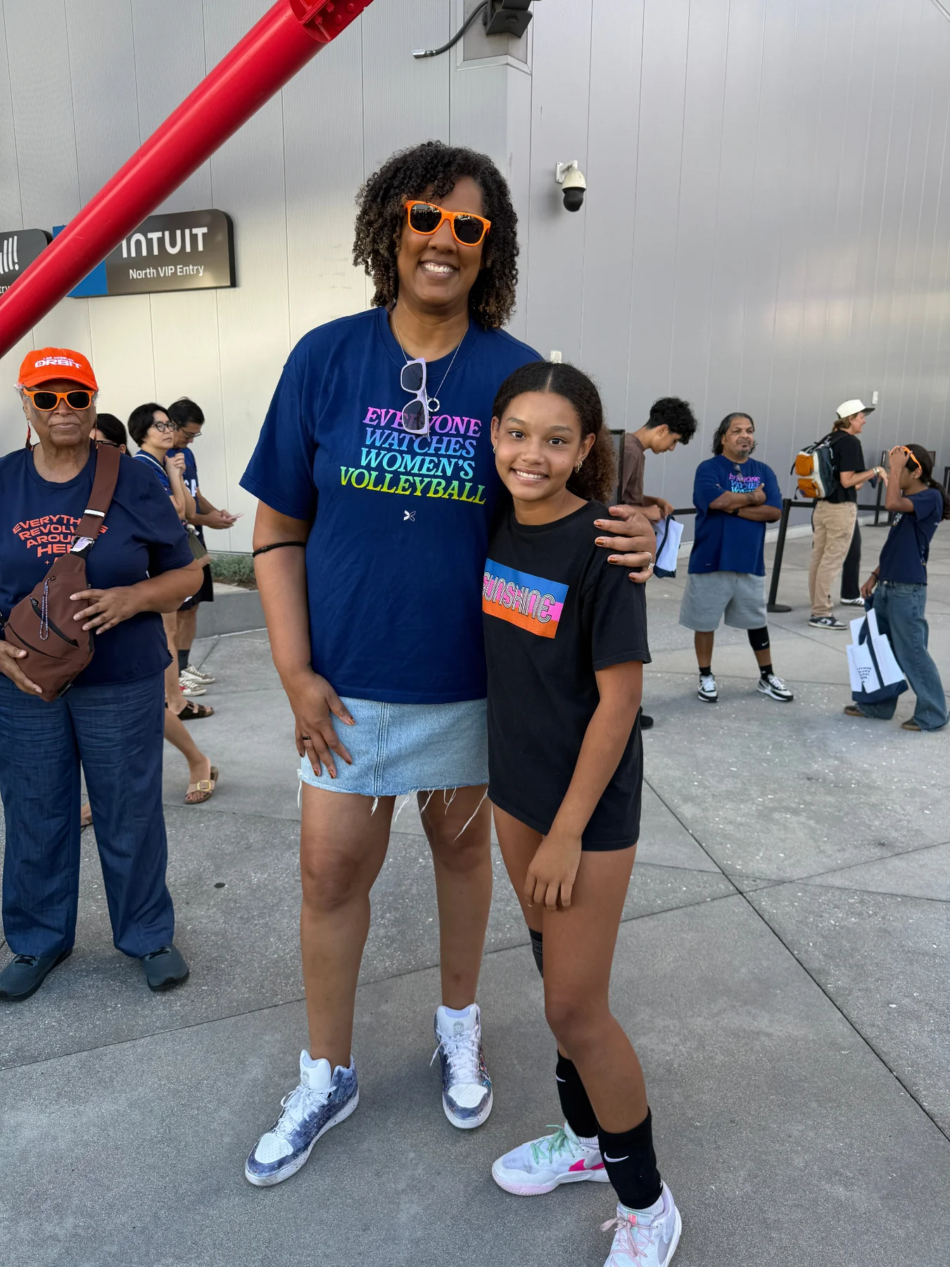 Eva at a volleyball event